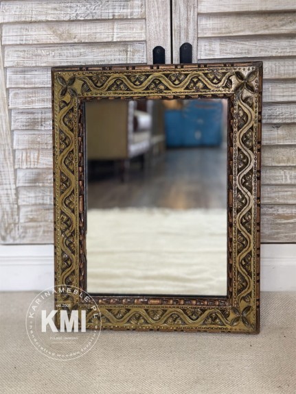 meble orientalne ręcznie robione kolorowe indyjskie lustro 42x50