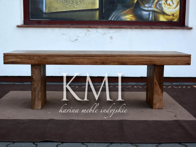 karina meble indyskie - kolonialna ława z litego drewna palisandru