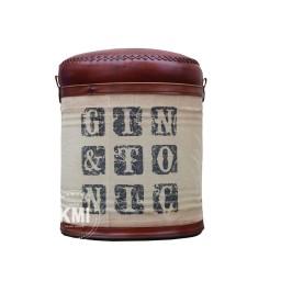 Loftowa pufa Gin Tonic – industrialny styl vintage