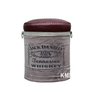 Loftowa pufa Jack Daniels – styl vintage z nadrukiem