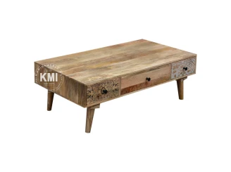 meble do salonu | stolik kawowy, ława Qumin boho scandi