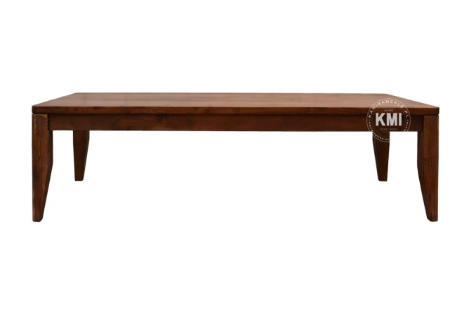 meble kolonialne | duży stolik kawowy 140 cm lite drewno akacja brown