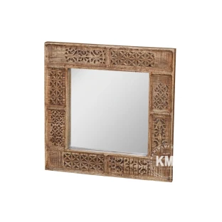 meble indyjskie lustro orientalne Shanti rzeźbione 75x75 cm