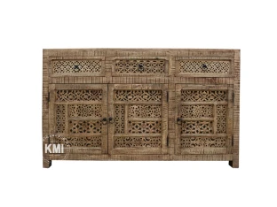 Drewniana Komoda Shanti 150 cm | Meble indyjskie orientalne rzeźbienia