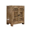 meble vintage drewniana komoda w stylu boho Shanti rzeźbiona patynowana