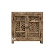 meble indyjskie mała drewniana komoda Shanti rzeźbiona patynowana