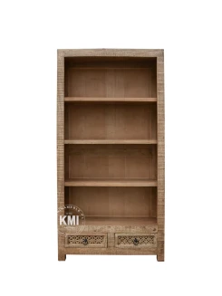 Orientalna Biblioteczka Shanti 180 cm | Rzeźbione Meble Indyjskie z Mango