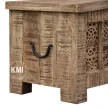 meble vintage skrzynia indyjska Shanti rzeźbiona patynowana 120 cm