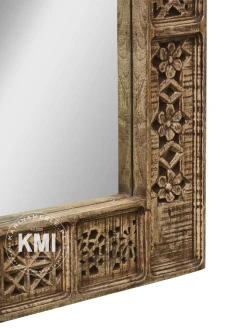 meble egzotyczne indyjskie lustro boho Shanti rzeźbione 60x90 cm