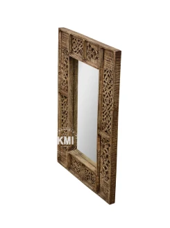 meble sypialnia indyjskie lustro boho Shanti rzeźbione 60x90 cm