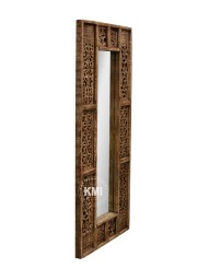 Orientalne Lustro Shanti z Drewna Mango 120x60 | Meble Indyjskie