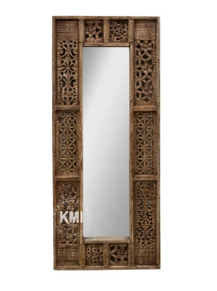 meble indyjskie lustro boho Shanti rzeźbione 50x120 cm