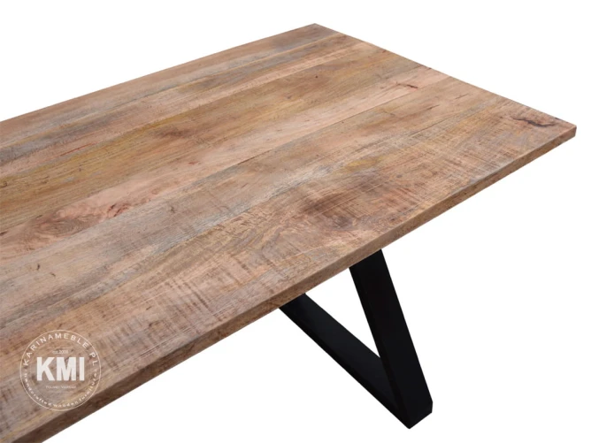 meble loftowe stół drewniany mango 150x90 postarzany