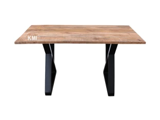 Stół loftowy 160×90 z mango – postarzany blat, metalowe nogi