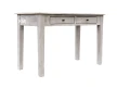 meble shabby chic drewniane biurko z szufladami bielone