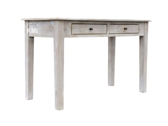 biurko z drewna mango bielone styl shabby chic i hampton
