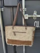 torba na ramię recykling Dirtbags trykot canvas skóra
