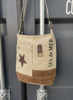 torba na ramię listonoszka loft Dirtbags trykot canvas skóra