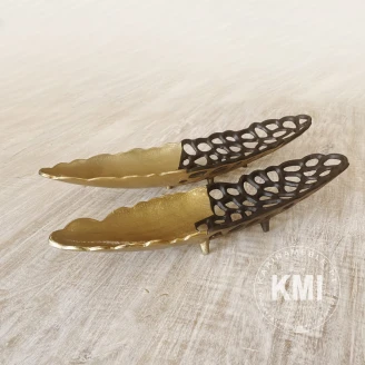 elegancka patera metalowa komplet dwie sztuki