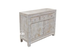 Drewniana Komoda White Republic 116 cm | Meble w Stylu Hampton