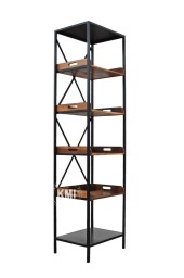 Regał Biblioteczka Loft 55x200 Stare Drewno Metal | Meble Loftowe