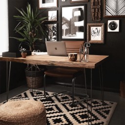 Stół Loftowy Live Edge 145 cm | Jasna Akacja Indyjska | Meble Drewniane