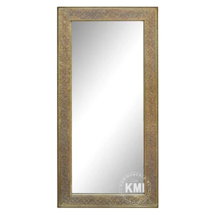 meble indyjskie lustro w złotej ramie  60x120 styl boho