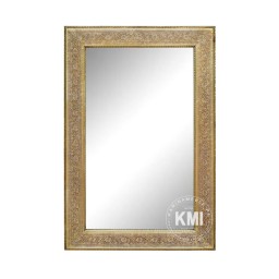 lustro w indyjskiej złotej ramie  60x90