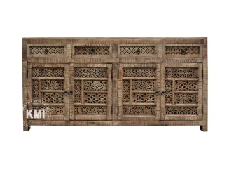 Meble Indyjskie | Komoda Shanti Rzeźbiona 180 cm Orientalny Styl
