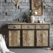 meble loftowe komoda drewniana industrialna