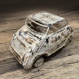 metalowy samochód dekoracja loftowa vintage - meble industrialne