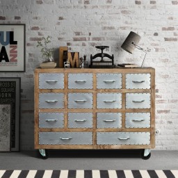 Meble Loftowe | Komoda Placa z szufladami | Drewno Mango