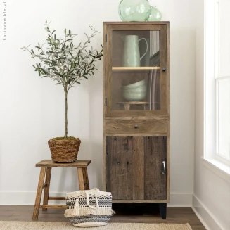 Witryna Loftowa | Mebel ze Starego Drewna i Metalu | 180 cm