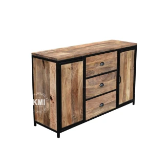 meble loftowe warszawa komoda industrialna drewna mango metal