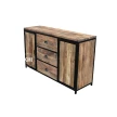 meble loftowe z litego drewna komoda industrialna mango metal