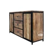 meble boho komoda industrialna drewno mango metal