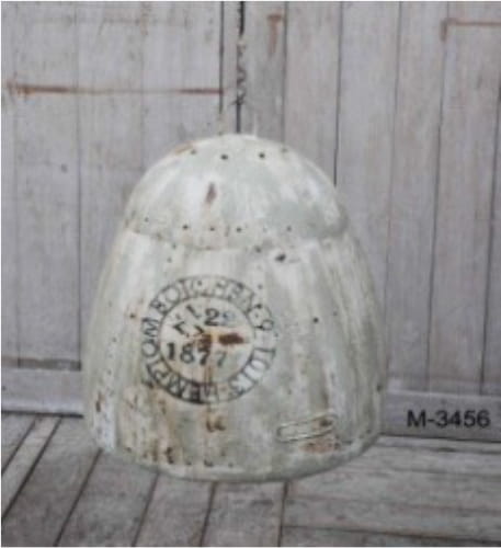 loftowa metalowa lampa szara postarzana