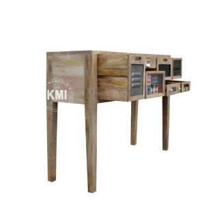 meble indyjskie konsola drewno mango vintage postarzana