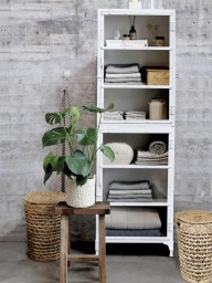 Przeszklona Loftowa Witryna Metalowa White 200 cm | Meble Industrialne
