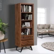 Biblioteczka loftowa Organic z drewna akacji 195 cm