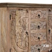 meble kolonialne boho drewniana komoda rzeźbiona MANDALA naturalna