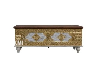meble indyjskie drewniany kufer Golden Bazaar orientalny