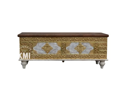 meble indyjskie drewniany kufer Golden Bazaar orientalny