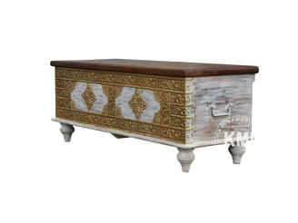 meble kolonialne drewniany kufer Golden Bazaar orientalny