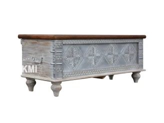 meble indyjskie w stylu boho skrzynia Silver kufer drewniany orientalny