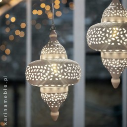 biała lampa orientalna MARRAKESH marokańska indyjska