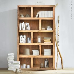 Duży Regał Indyjski | Biblioteczka z Drewna Mango | 200 cm