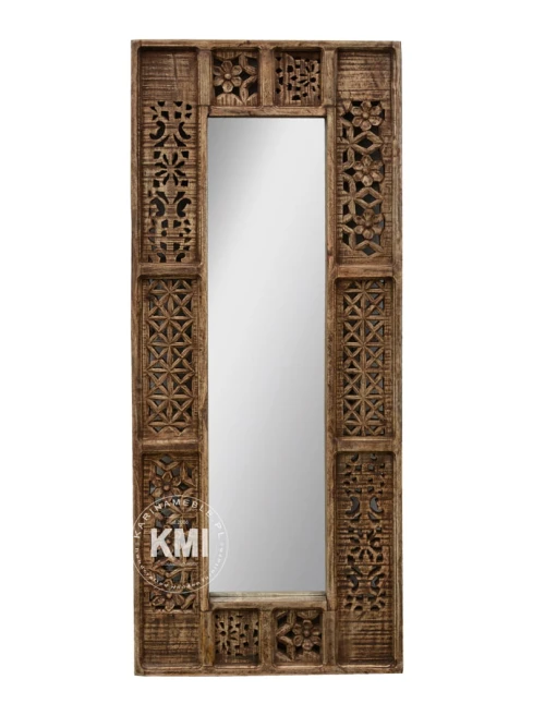 meble indyjskie lustro boho Shanti rzeźbione 75x150 cm