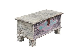 Meble indyjskie – drewniana kolorowa skrzynia boho