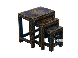 meble orientalne komplet trzech stolików Masala